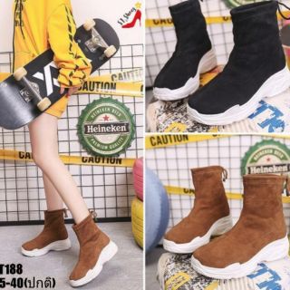 👢พร้อมส่งส่งไว ST188รองเท้าผ้าใบถุงเท้าหุ้มข้อ มีบริการเก็บเงินปลายทาง