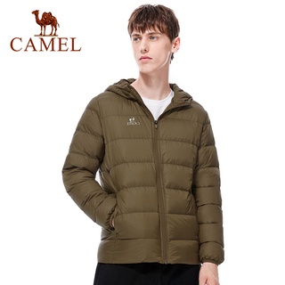 Camel เสื้อแจ็กเก็ต คอปกตั้ง น้ําหนักเบา สําหรับผู้ชาย