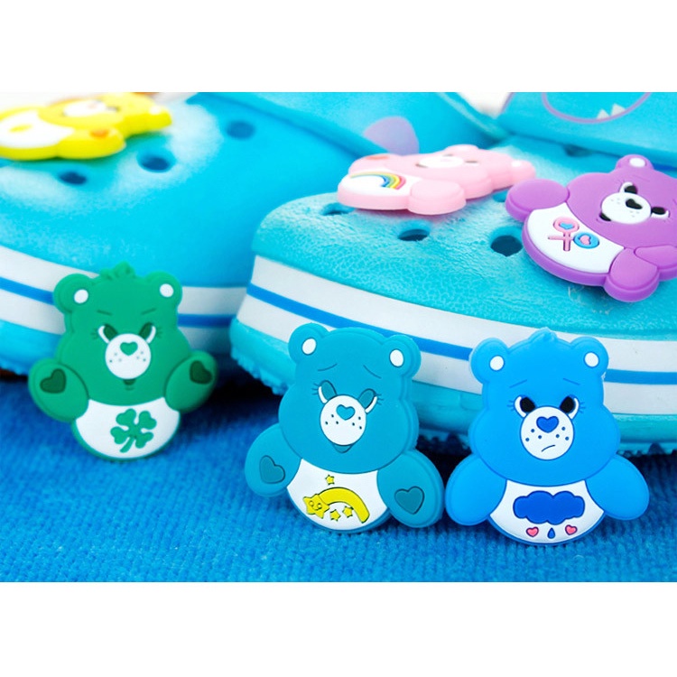 จี้การ์ตูนหมี-jibbits-น่ารัก-jibitz-croc-pins-สีม่วง-สีชมพู-หมี-รองเท้า-เสน่ห์-รองเท้าเด็ก-อุปกรณ์เสริมตกแต่ง-jibbits-สําหรับ-croc