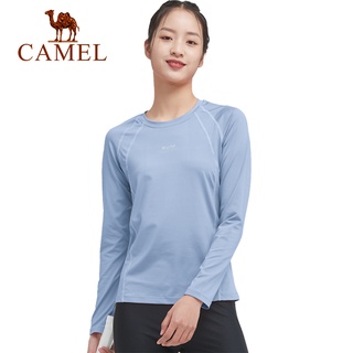 สินค้า Camel เสื้อแขนยาว แบบแห้งเร็ว เสื้อออกกำลังกาย สําหรับผู้หญิง