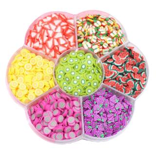 DE❀ Assorted Fruit Slices 90g Fimo Wheel Slime Acessories/Slime /Polymer Clay Art Kit Maker