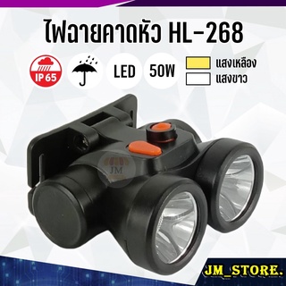 สินค้า ไฟฉายคาดหัว HL-628 ไฟส่องกบ ไฟเอนกประสงค์ ไฟคาดหัว ไฟฉายเดินป่า ไฟฉายชาร์จไฟ ไฟฉาย แคมป์ปิ้ง LED กันฝน Head Torch Light