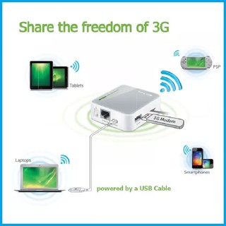ภาพขนาดย่อของภาพหน้าปกสินค้าโปรแรง12.12 TP-LINK (TL-MR3020) 3G / 4G Router Wireless N150 Portable จากร้าน hardware_corner บน Shopee ภาพที่ 6