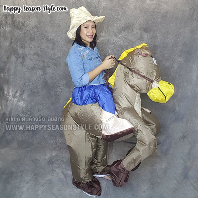 ภาพสินค้าชุดพองลม ชุดเป่าลม คาวบอย แบบครึ่งตัว ️ ส่งไวจากไทย จากร้าน happyseasonstyle บน Shopee ภาพที่ 7