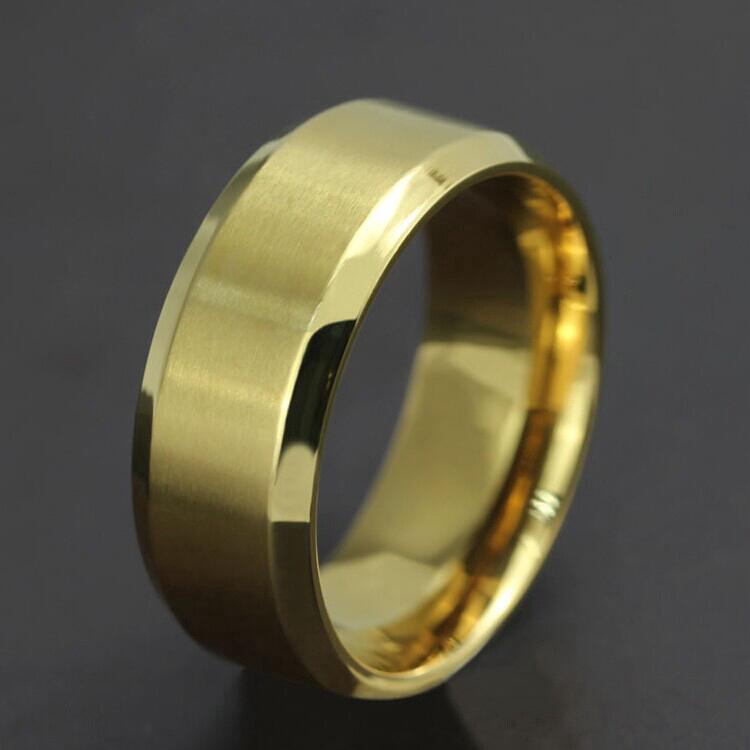 แหวนไทเทเนียมชุบทอง 18 k สำหรับผู้ชาย