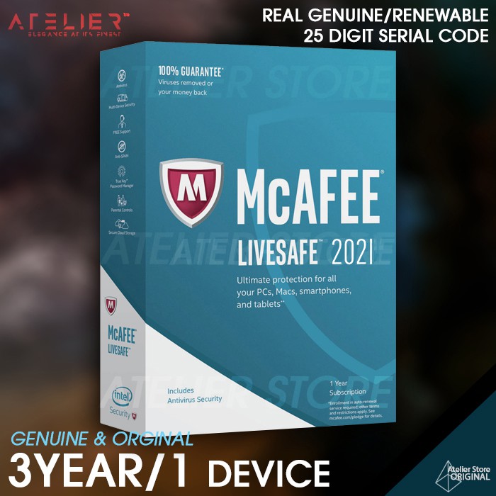 ภาพหน้าปกสินค้าMcAfee LiveSafe 3 ปี / 1 เครื่อง จากร้าน atelierstore บน Shopee