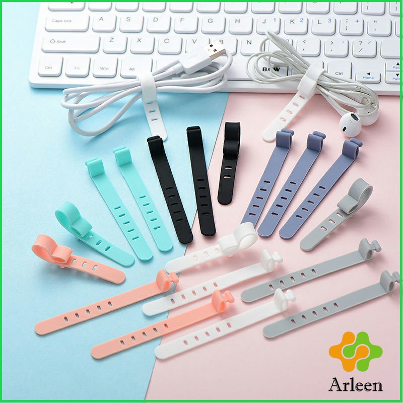 arleen-สายรัดซิลิโคน-อุปกรณ์สำหรับรัดสายหูฟัง-ที่เก็บสายดาต้า-silicone-cable-winder