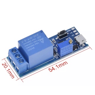 Smart Electronics 5V-30V Micro USB ปรับ Delay Relay Timer โมดูลควบคุม Trigger Delay Switch