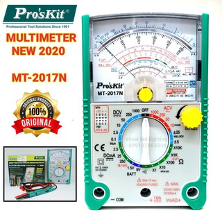 มัลติมิเตอร์วัดไฟแบบเข็ม Pros Kit รุ่น MT-2017N Multimeter แท้ 100% Made In Taiwan มิเตอร์วัดไฟ มัลติมิเตอร์แบบเข็ม