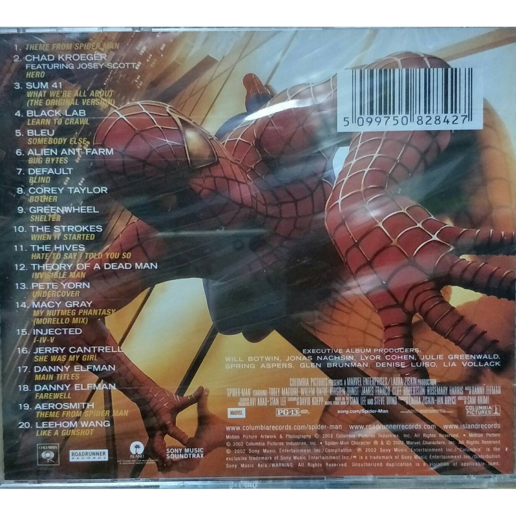ซีดีเพลงประกอบภาพยนตร์-spider-man