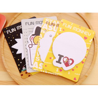 Fun monkey sticky note โน้ตลิงแสนซนมี 4 แบบให้เลือกค่ะ