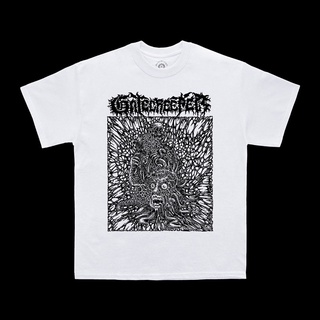 เสื้อยืดสีขาวเสื้อยืด พิมพ์ลาย Gatecreeper INFINITY OF THOUGHTS แบบยืดหยุ่น สําหรับผู้ชายS-4XL