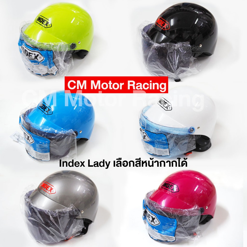 ภาพหน้าปกสินค้าหมวกกันน็อค ครึ่งใบ Index รุ่น Lady จากร้าน cm_motor_racing บน Shopee