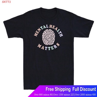 SKTT1 เสื้อยืดยอดนิยม Best Selling Man TShirt Mental Health Matters Funny Support Mental Health Gift Tee Mens Cotton T-S