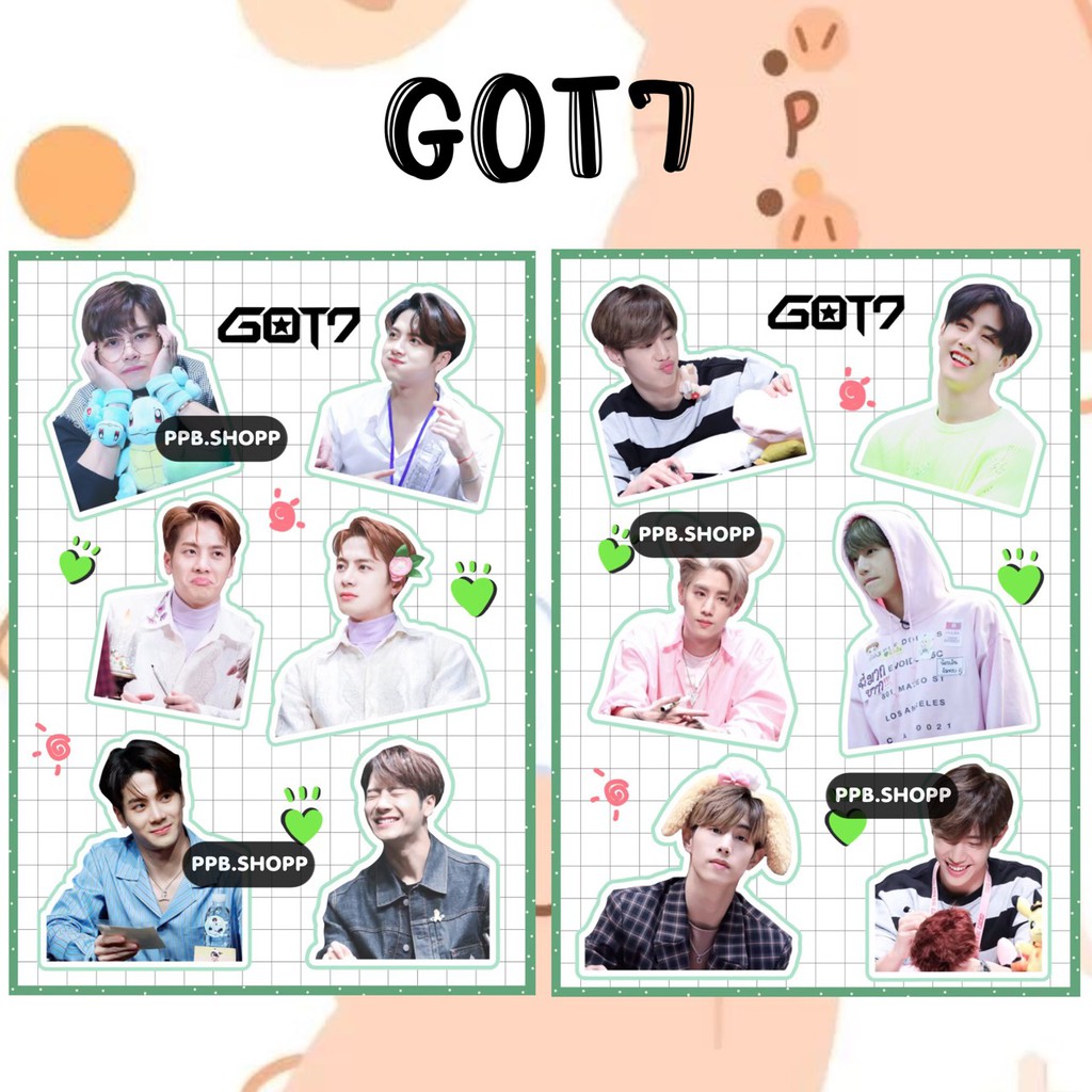 ภาพหน้าปกสินค้า( สั่งขั้นต่ำ 5 แผ่น ) Got7 V1 สติ๊กเกอร์ไม่ไดคัท กันน้ำ อ่าน น๊าาา จากร้าน haruthai23 บน Shopee