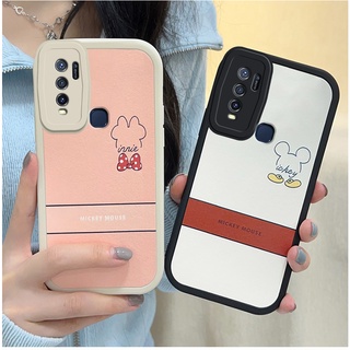 เคส Vivo Y30 Y50 การ์ตูนมิกกี้ ซิลิโคน เคสป้องกันโทรศัพท์มือถือ ขอบรวม เรียบง่าย