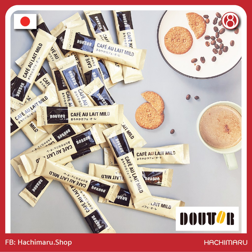 กาแฟผงสำเร็จรูปจากร้านกาแฟ DOUTOR Café au Lait Instant Stick จากประเทศ ...