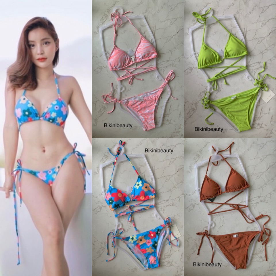 บิกินี่-ชุดว่ายน้ำ-แบบผูก-พร้อมส่ง