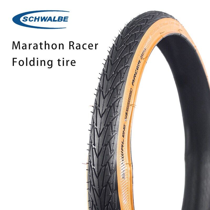 Schwalbe Marathon Almotion Brompton Tire | Folding Brown Wall, 16 x 1-1/3 [ 35-349] | Perennial Cycle