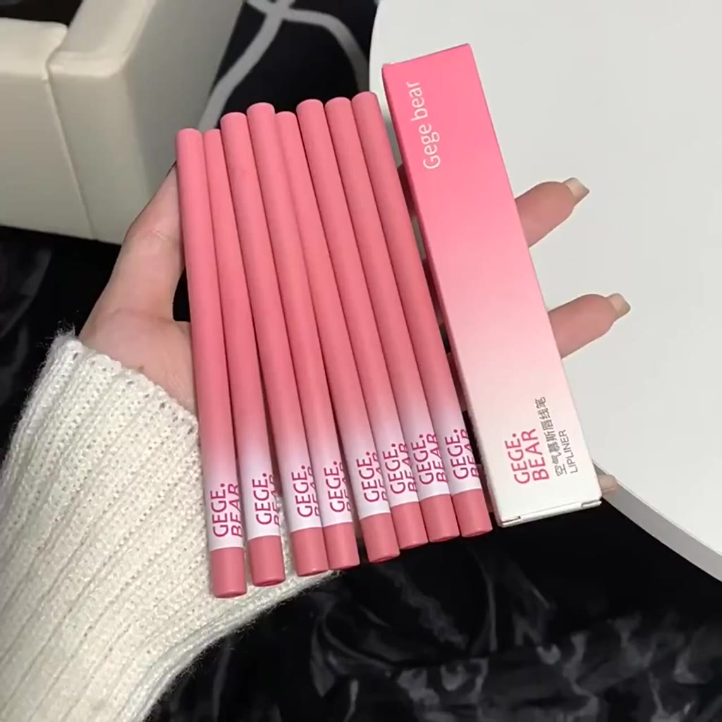 ลิปไลเนอร์-เนื้อแมตต์-กันน้ํา-สีชมพูนู้ด-ปากกาลิปสติก-ไม่ติดถ้วย-ติดทนนาน-ดินสอเขียนขอบปาก-กํามะหยี่-เรียบลื่น-แต่งหน้า