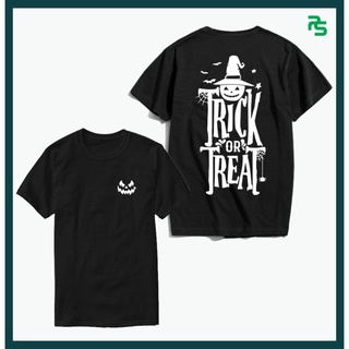 เสื้อยืดโอเวอร์ไซส์เสื้อยืด พิมพ์ลาย Trick or Treat HalloweenS-3XL