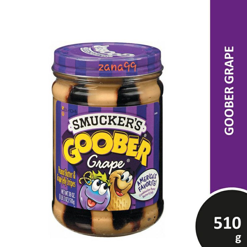 ภาพหน้าปกสินค้าSmucker's Goober Jam Grape 510g (2 Jar Combo)