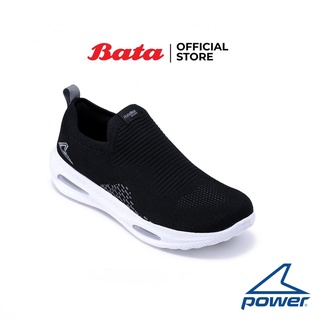 สินค้า Bata บาจา ยี่ห้อ Power รองเท้ากีฬา รองเท้าผ้าใบแบบสวม รองเท้าใส่เดิน สำหรับผู้ชาย รุ่น DD 300 Slip On 2 สีดำ 8186213
