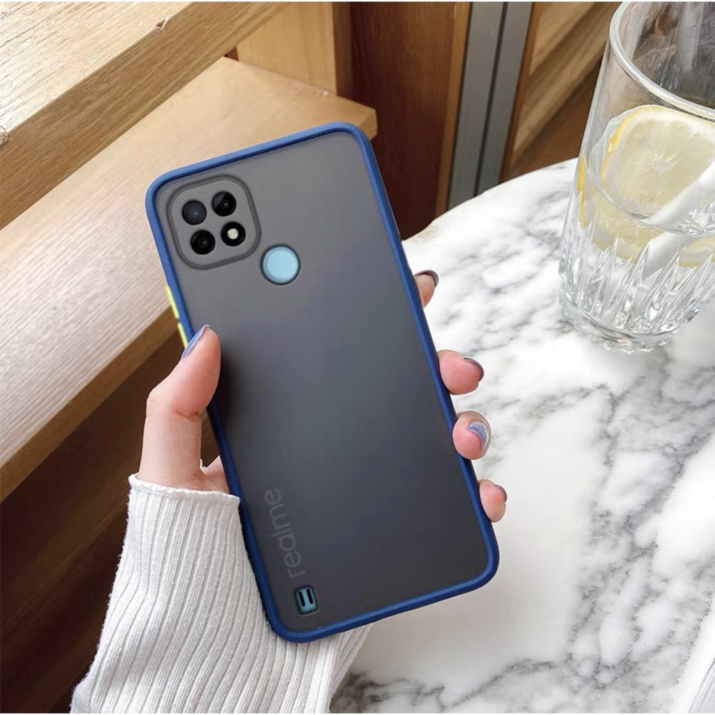 ส่งจากไทย-case-realme-c25-เคสกันกระแทก-ปุ่มสีผิวด้าน-ขอบนิ่มหลังขุ่น-เคสกันลอย-realme-c25-พร้อมส่ง