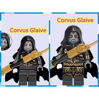 ของเล่นตัวต่อเลโก้ ฟิกเกอร์การ์ตูน Marvel Thanos Corvus Glaive ขนาดเล็ก สําหรับเด็ก