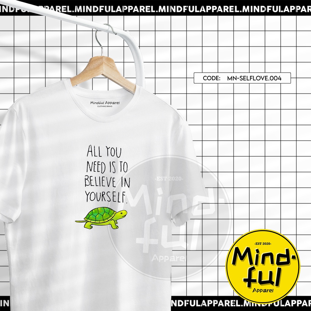เสื้อยืดแขนสั้น-minimal-self-love-graphic-tees-prints-mindful-apparel-t-shirtเสื้อยืด