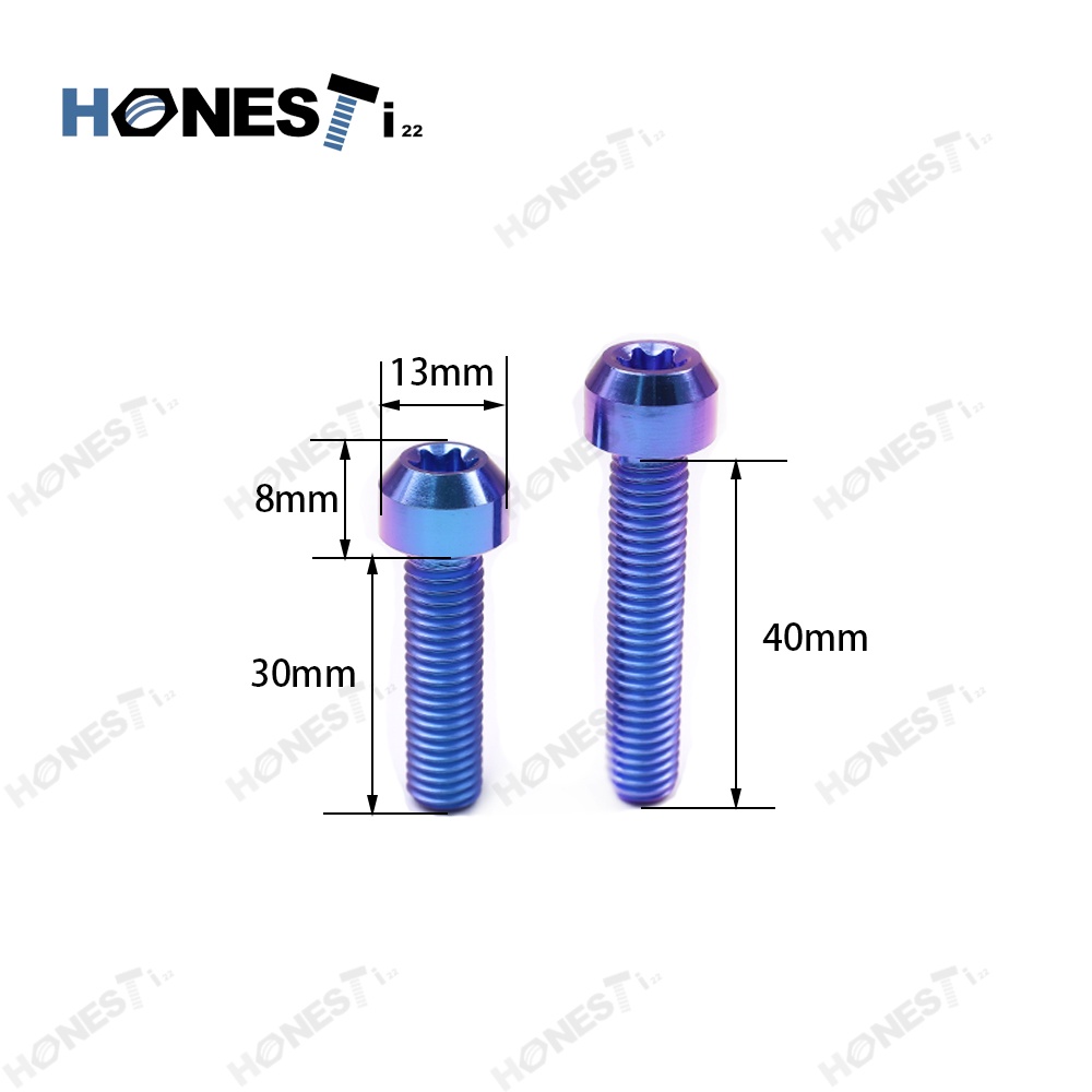 Honesti22 Titanium alloy Bolts Pillar torx head M8X15-60mm inner plum ...