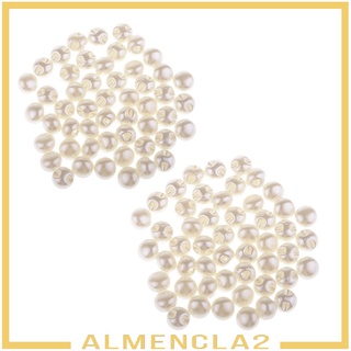 [Almencla2] กระดุมไข่มุกทรงกลมขนาด 50X10 มม. สําหรับตกแต่งเสื้อผ้า