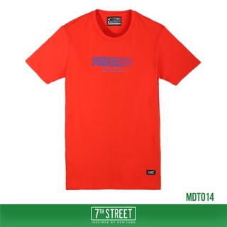 7th Street เสื้อยืด รุ่น MDT014 Dot Textrue-ส้ม ของแท้ 100%