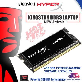 ภาพหน้าปกสินค้าพร้อมส่ง Kingston HyperX Impact แรมโน๊ตบุ๊ค Ram DDR3/3L Notebook 4GB 8GB แรม 1333Mhz 1600Mhz PC3L 12800S 1.35V 1.5V SODIMM ที่เกี่ยวข้อง