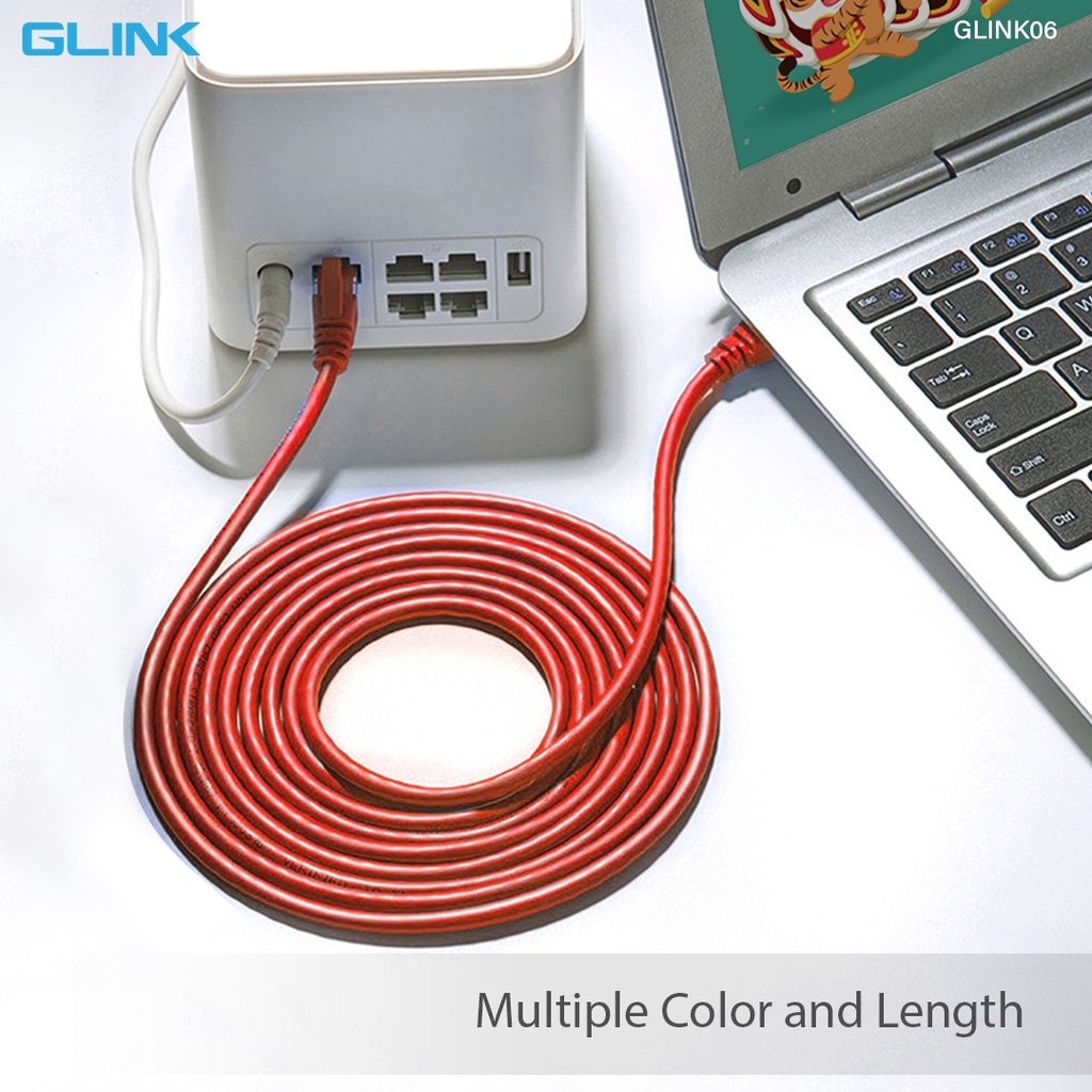 ภาพสินค้าGlink สายแลน Cat6 (ภายใน) สายสำเร็จ Gigabit 1000M UTP Cable 2/3/5/10/20 เมตร รุ่น GLINK06 จากร้าน glink_officialshop บน Shopee ภาพที่ 2