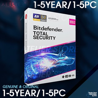 ภาพขนาดย่อของภาพหน้าปกสินค้าBitdefender Total Security 2023 (1-5 Devices) / (1-5 ปี) จากร้าน atelierstore บน Shopee