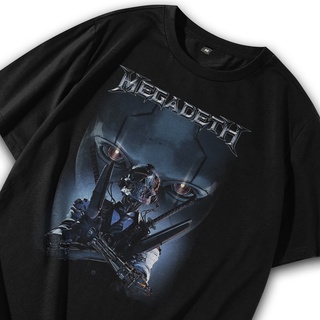 เสื้อยืดโอเวอร์ไซส์เสื้อยืด วง Megadeth วงเมกาเดธ วงเมกาเดธ วงเมกาเดธ วงเมกาเดธ เสื้อยืดวงเมกาเดธ พังก์ โลหะ ขนาดใหญ่ โอ
