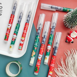 0.5 มม. ปากกาเจลคริสต์มาสสร้างสรรค์ ปากกาการ์ตูนซานตาคลอสน่ารัก ปากกาเขียนสำนักงานสร้างสรรค์สำหรับนักเรียน