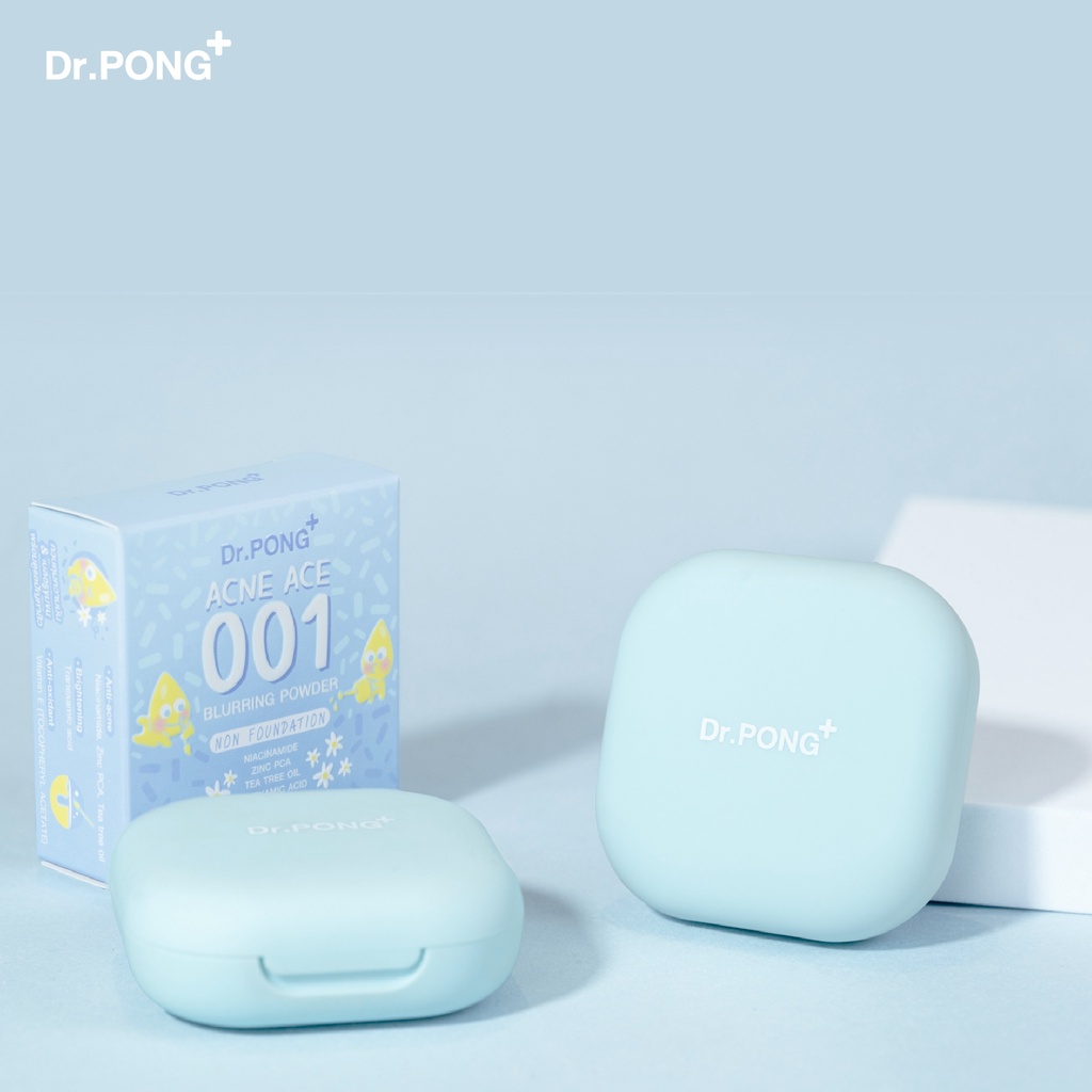 เกี่ยวกับ Dr.PONG ACNE ACE 001 แป้งไม่ผสมรองพื้น สูตรลดสิว - ZincPCA - Niacinamide - Tranexamic acid - Tea Tree oil