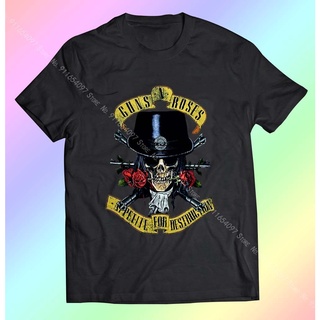 เสื้อยืดผ้าฝ้ายพิมพ์ลายขายดี สไตล์ใหม่ Gunsnroses Slash Skull Ly ที่ได้รับอนุญาตเพลง History เสื้อยืด เสื้อยืดผู้ชายผู้ช