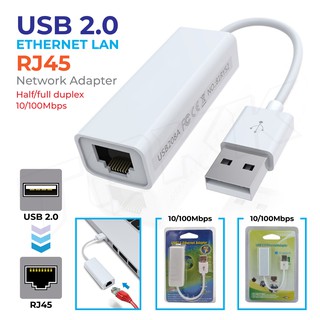 **พร้อมส่ง**  สายแปลง usb 2.0 to Ethernet lan RJ45 Network Adapter usb adapter