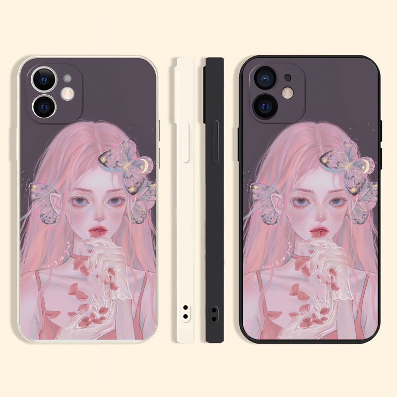 butterfly-เคสไอโฟน-7-8-plus-se2020-พลัส-cute-13-promax-8-ip-11-12-13-pro-max-phone-case-xr-xs-x-max-เคส-นิ่ม