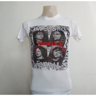 HH เสื้อยืดวินเทจ เสื้อวง วงร็อค เสื้อโอเวอร์ปริ้นส์ Nirvana เสื้อ3D สไตล์วินเทจ . METALLICA Label USA Cotton50% ผ้านิ่ม