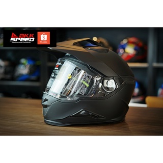 ZEUS 913 Matt Black  หมวก Sport Adventure Touring สามารถถอด peak เข้าออกได้ มีแว่น 2 ชั้น