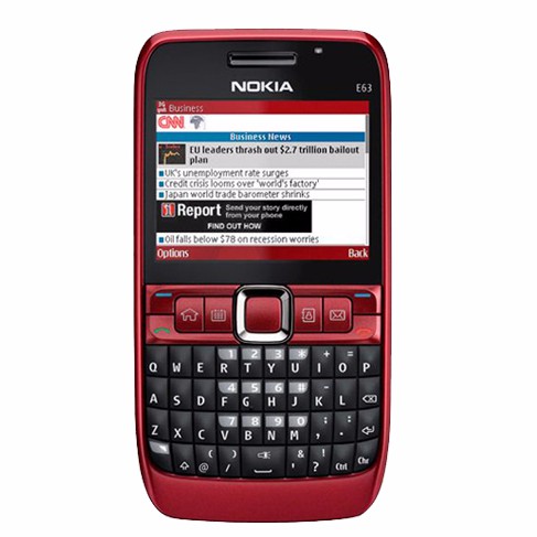 โทรศัพท์มือถือโนเกียปุ่มกด-nokia-e63-สีแดง-3g-4g-รุ่นใหม่2020