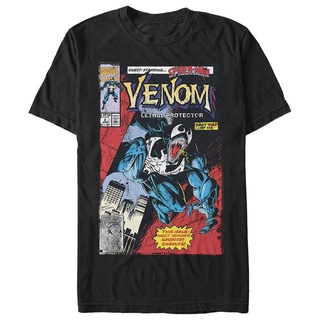 HH เสื้อยืดลายกราฟฟิก Marvel Venom Lethal เสื้อยืด discount คอกลมเสื้อยืด