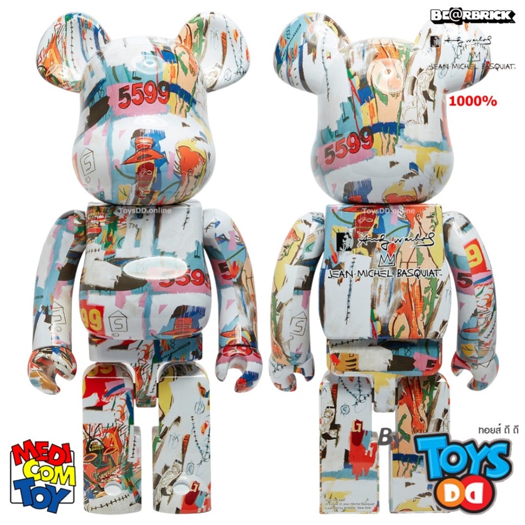 BE@RBRICK Andy Warhol × JEAN-MICHEL BASQUIAT #4 1000%, 400