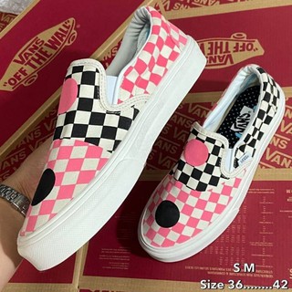 [พร้อมกล่อง]  รองเท้าผ้าใบ slip-on มีบริการเก็บปลายทาง