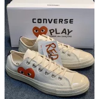 รองเท้าผ้าใบConverse play COMME des GARCONS PLAY xConverse Chuck 70 กลับมาอีก