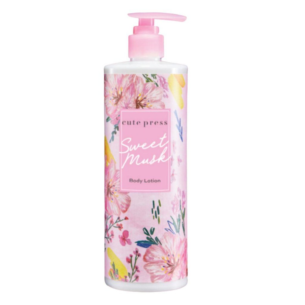 ส่งด่วน-ของแท้-ราคาถูก-โลชั่นหัวปั้ม-cute-press-sweet-musk-body-lotion-490g-โฉมใหม่